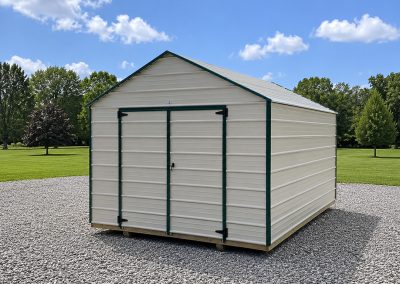 10x12 Metal storage shed with locking double doors