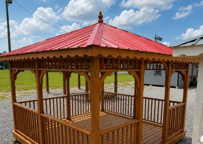 Recently delivered 12x12 Honeygold stained Square Gazebo