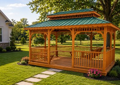 12x16 Rectangle Gazebo with swing delivered in Georgia