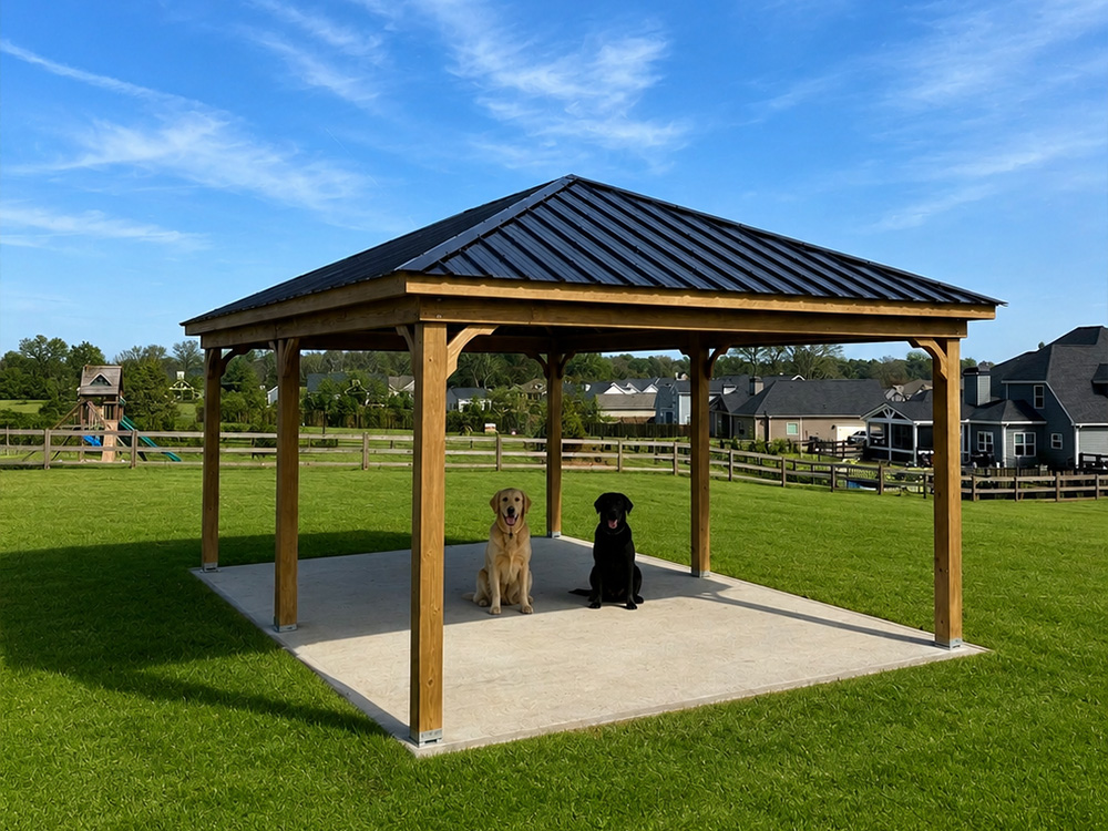 14x20 pavilion built for a neighborhood common area